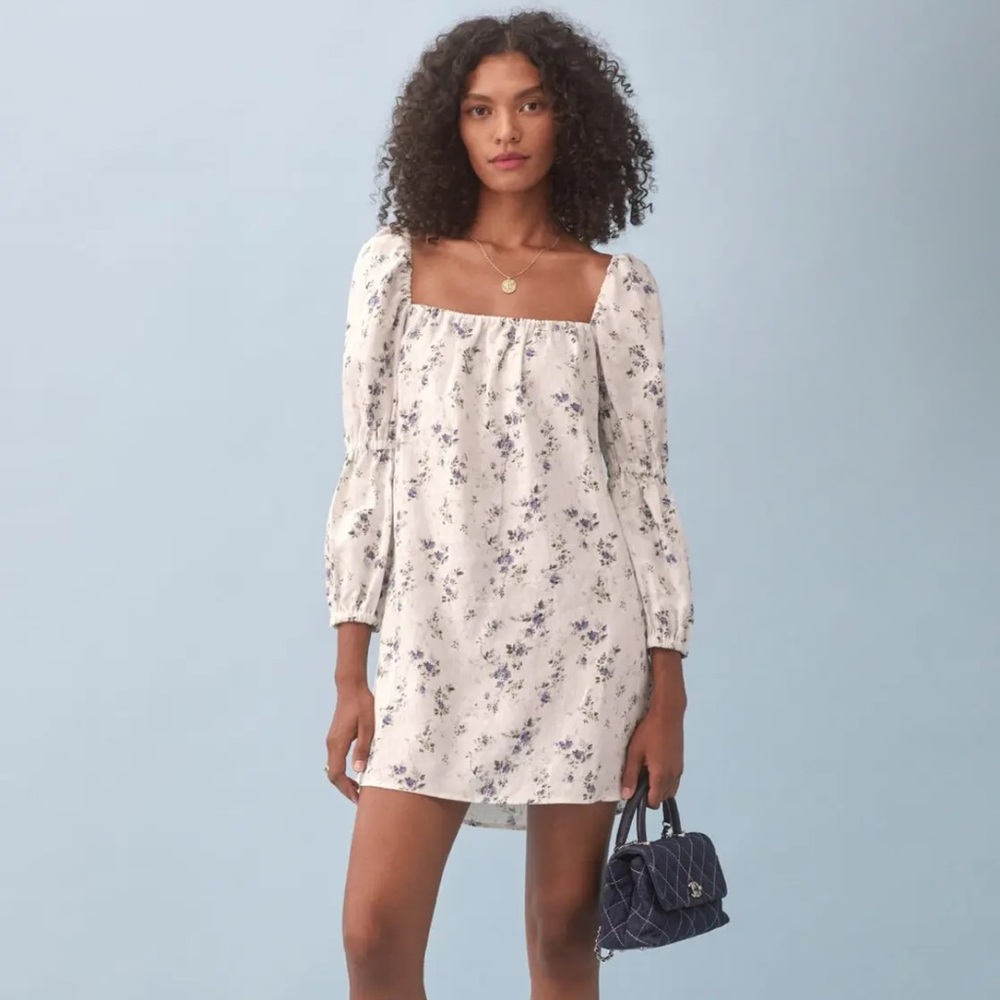 Reformation Jerri Linen Dress -NWOT